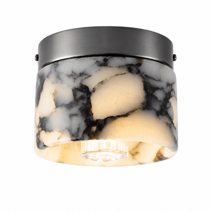 Plafonnier en Marbre Naturel – LED 3W 3000K – Ø12 cm – Vaelor